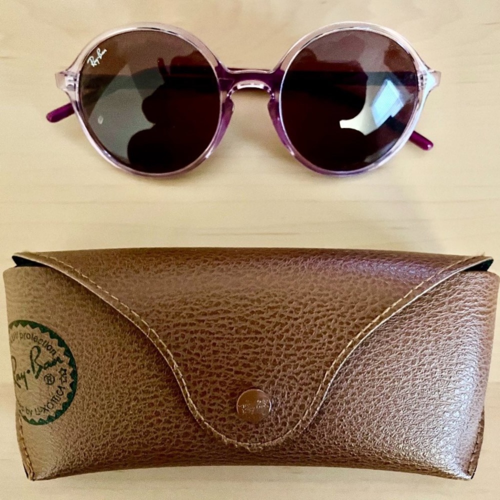 Ray Ban Purple/Pink Fashion Sunglasses